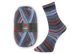 Furka Stretch-Sockenwolle von Golden Socks, Pro Lana,  Strumpfwolle grau blau